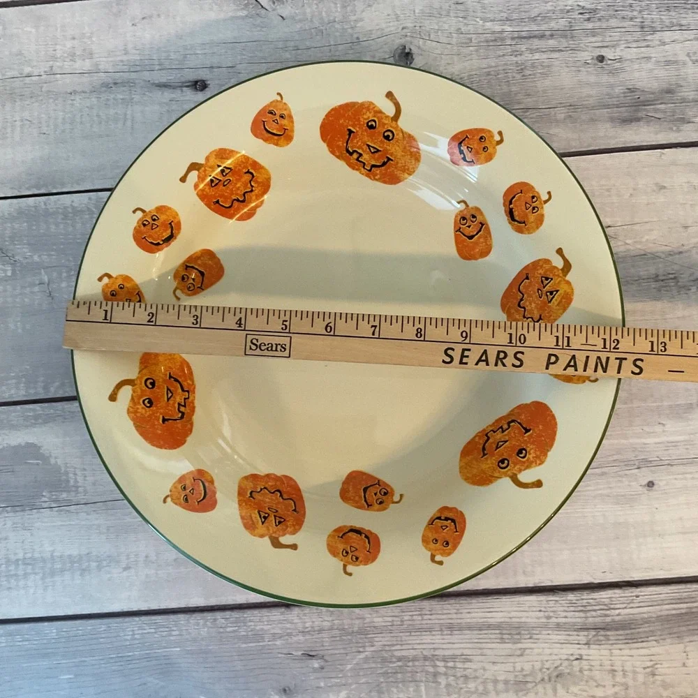 Longaberger Halloween Treats Bowl Jack O Lantern Pumpkin Pasta Serving 12 Inch
